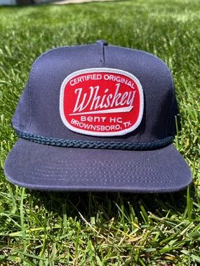 Whiskey Bent Patch Navy Trucker Hat -